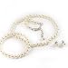 White 6mm Glass Pearl Necklace, Bracelet and Earrings Set by Margot Townsend