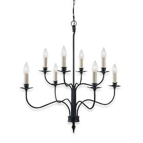Royce Lighting RC2161 8BK Coventry Eight-Light Chandelier Black by Royce Lighting