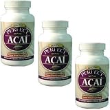 Super Value! 3 PERFECT ACAI Pure Organic Sambazon Acai Berry World's BEST SUPERFOOD! 120 Capsules per Bottle! 500mg ea Cap