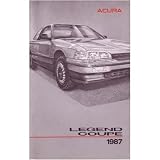 1987 ACURA LEGEND COUPE Owners Manual User Guide by Unknown
