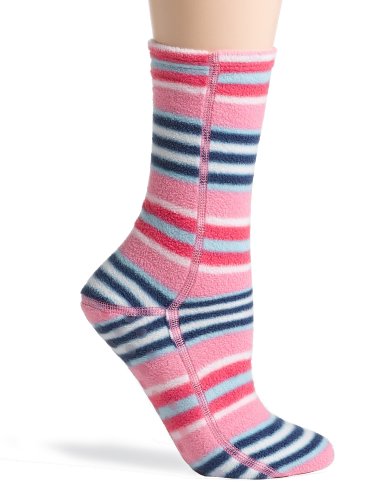HUE Women's Stripe Fleece Slipper Sock