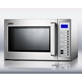 Summit Commercial SCM1000SS 20 1/4 0.9 cu. ft. Countertop Microwave, 1,000 Watts, Stainless Steel