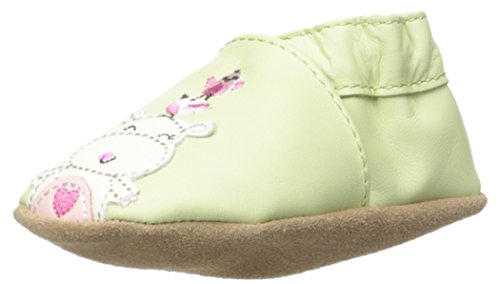 Robeez Happy Hippos Soft Sole Crib Shoe (Infant), Pastel Green, 6-12 Months M US