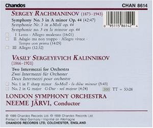 Rachmaninov:Symphony No.3 in A Minor/Kalinnikov:Two Intermezzi for Orchestra under Kalinnikov, Vasily Serge in The Music Store