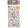 Ek Success Small Alphabets Stickers with Numbers, Pink and Brown