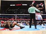 LENNOX LEWIS AUTOGRAPHED BOXING 16X20 PHOTO KNOCKS OUT MIKE TYSON (BOXING)