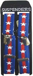 PATRIOTIC PRINT SUSPENDERS