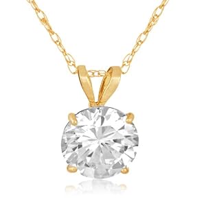 14k Yellow Gold 1 Carat White Cubic 14k Yellow Gold 1 Carat White Cubic