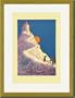 Gold Framed/Matted Print 17x23, Castle on a Mountain