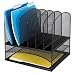 Safco Mesh Desk Organizer with Two Horizontal and Six Upright Sections (3255BL)
