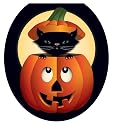 Toilet Tattoos TT-H702-R Peek-A-Boo Kitty Design, Round