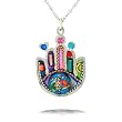 Sweet Rainbow Hamsa Necklace #0836