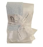 Little Giraffe Blue Satin Chenille Blanky