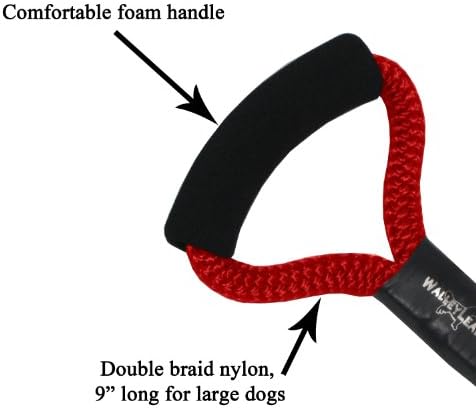 WalleyLead Dog Leash, Size 9, Red