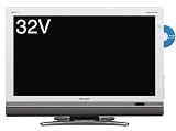 【エコポイント対象商品】 SHARP 32V型 ブルーレイ内蔵ハイビジョン液晶テレビ ホワイト系 LC-32DX2-W