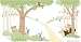 Teddy's Wooded Wonderland Paint by Number Wall Mural