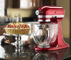 Kitchenaid Candy Apple Red Tilt Artisan Stand Mixer 5q Glass Bowl Ksm155gbca Fast Shipping By Fedex