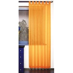 Novum-fix Schlaufenschal Sonnen-Voile Uni mit 7 Einzelschlaufen, 140 x 245 cm, 58 orange