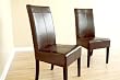 Set of 2 leather dinning chairs
