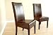 Set of 2 leather dinning chairs