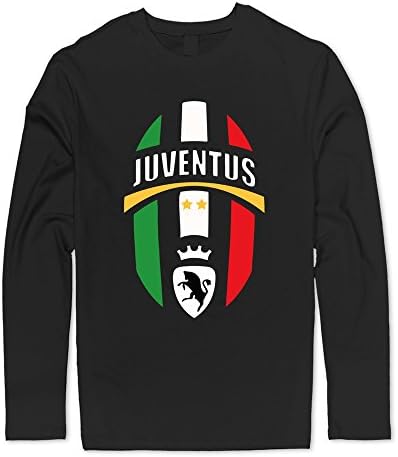 Funny I Love Juventus FC Italy Flag T-shirts For Men Black