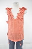 Leifsdottir Orange Flower Applique Top