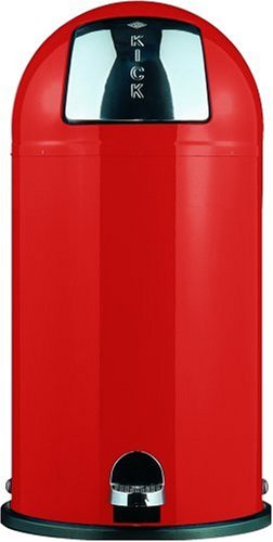 Wesco Kickboy Pulverbeschichteter Stahl-Abfalleimer, 40&nbsp;l, rot Preisvergleich