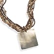 8 Strand Fashion Necklace and Shell Pendant