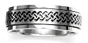 STAINLESS STEEL MENS SPINNING RING