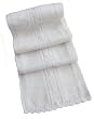 Handmade Alpaca Natural Fiber Scarf -Cable Design in Imperial Ivory (Extra Long)