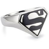 DC Comics Superman Mens Stainless Steel Ring,