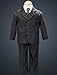 5 Piece Dark Gray Suit with Shirt, Vest, and Tie (8 HUSKY)
