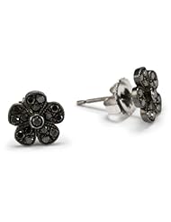 Colette Steckel "Flores" 18k Gold Mini Flower Colette Black Stud Earrings