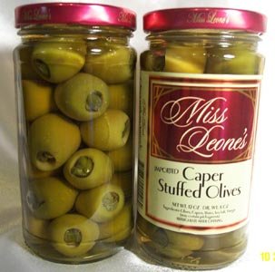 Caper Stuffed Gourmet Queen Spanish Olives 12 oz. Jar by Leonard Mountain