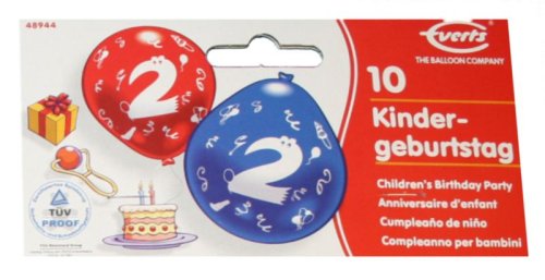 Imagen 3 de Everts 48944  - 2 x 10 globos de cumpleaños