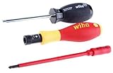 wiha トルクドライバ 3.8mm 六角 VDE、トルクバリオ 0.6-2Nm 26625