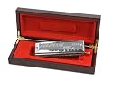 Hurricane Harps, 1248 Chromatic Harmonica, 12 Hole, Key of C, with Deluxe Wooden Case