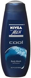 Nivea For Men, Cool, Hair and&nbsp; Body Wash, 16.9-Ounce Bottle (Pack of 3)