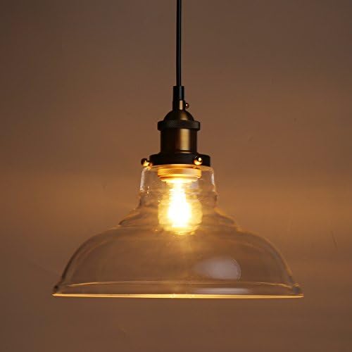 STG Industrial Edison Vintage Style (1-light) Pendant Glass Hanging Light Fixtures