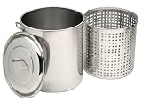 Eastman Outdoors 60-Quart Stainless Steel Pot with Lid and Basket