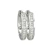 14K White Gold 1/2 ct. Princess Cut Diamond Hoop Earrings