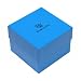 Wheaton W651604-XL Blue Chipboard CryoFile XL Storage Box, 130mm Length x 130mm Width x 97mm Height, For 5mL Cryogenic Vials (Case of 15)