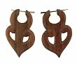 Natural Wood - Palaso - Tribal Earrings (54x33mm)