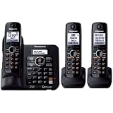 Panasonic KX-TG6643B DECT 6.0 Cordless Phone with Anwering System - 3 Handsets - Black