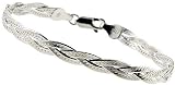 7 Sterling Silver Braided Herring Bone Bracelet