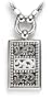 Sterling Silver Granulated Rectangle Pendant w/ Square India Chain, 16" by Lois Hill