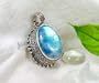 Completely Handcrafted - Designer Sterling Silver Top Fire Moonstone Pendant