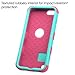 iPod Touch 5th / 6th Case, CASECREATOR[TM] for Apple iPod Touch 5th / 6th Generation () - Natural TUFF Hybrid Rubber Hard Snap-on Case Pink Teal Blue-Soccer Balls