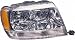 99-01 JEEP GRAND CHEROKEE HEADLIGHT RH (PASSENGER SIDE) SUV, Limited (1999 99 2000 00 2001 01) 20-5575-91 55155552AE