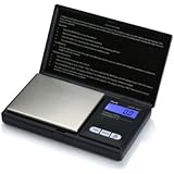 American Weigh Scales AWS-1KG-BLK Signature Series Black Digital Pocket Scale, 1000 by 0.1 G